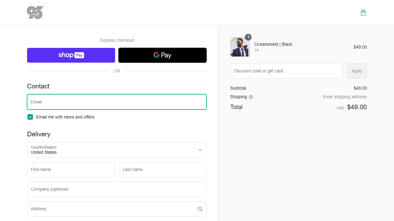How to apply G95 coupon code